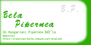 bela pipernea business card